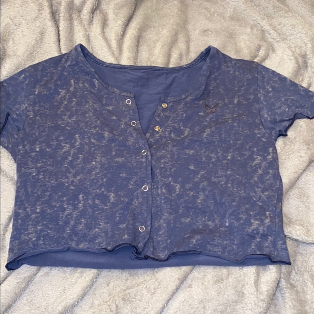 Butterfly print crop top